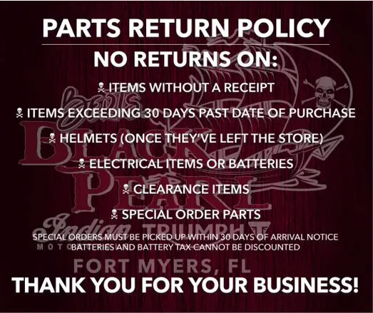 Parts Return Policy